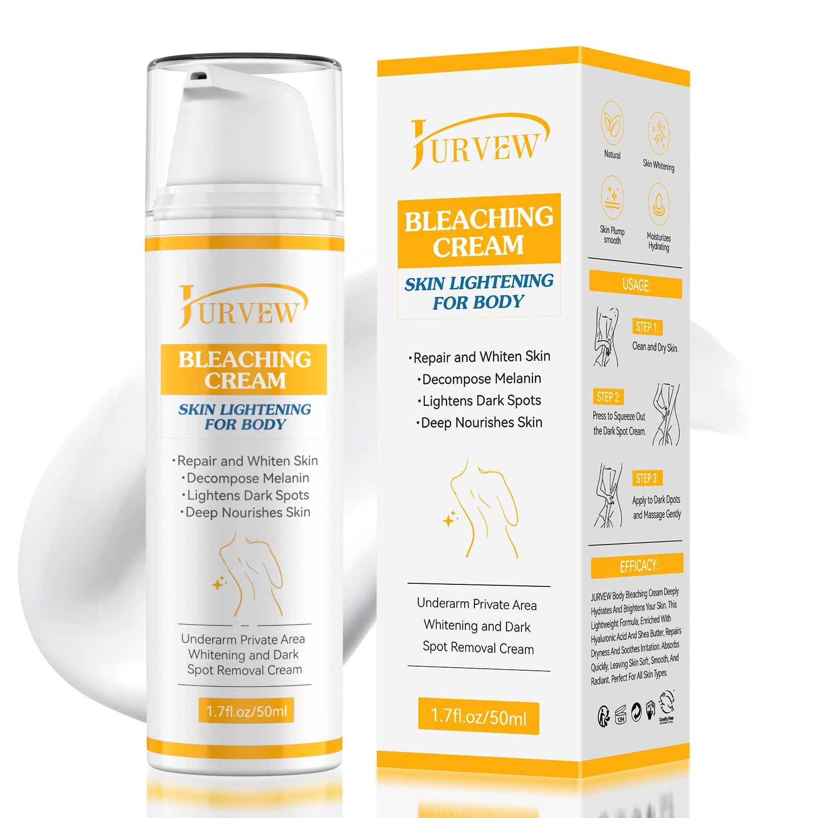 Crema aclaradora corporal.