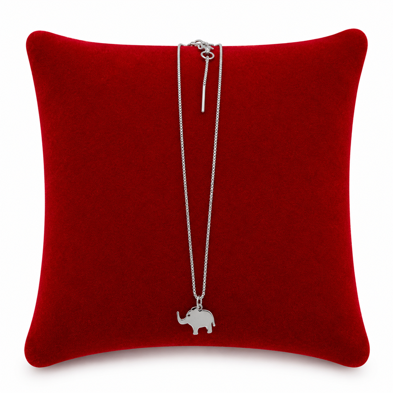 Collar con Colgante de Elefante en Color Plateado.