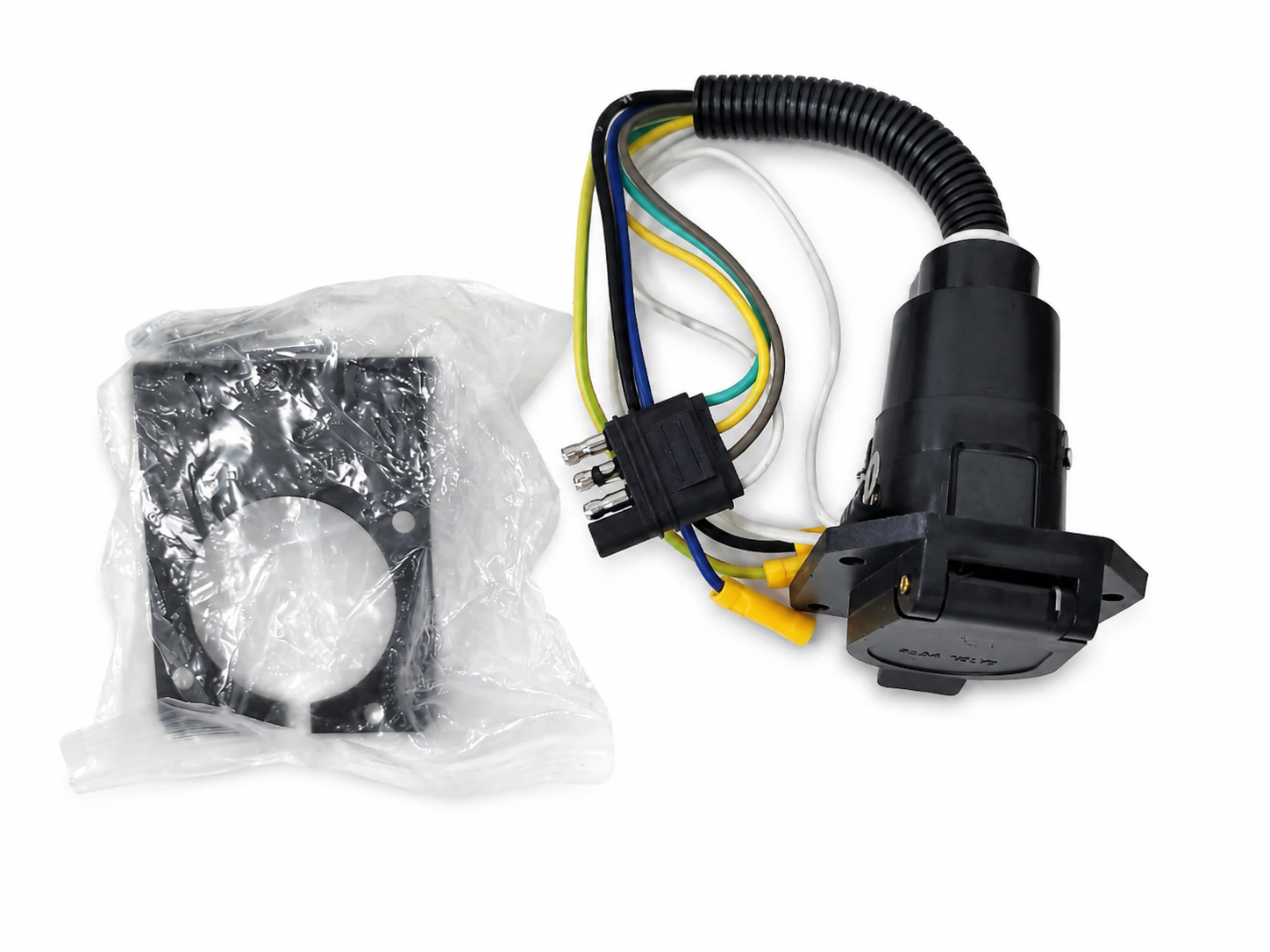 Conector Eléctrico para Remolque RV 7 Pines con Soporte de Montaje.
