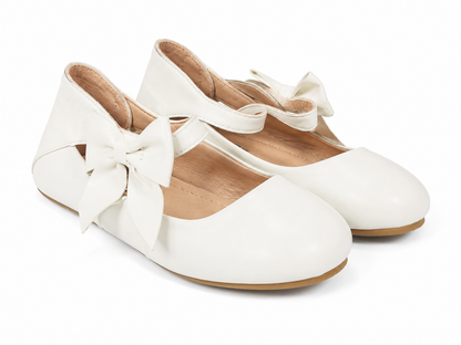 Zapatos de Vestir para Niña con Lazo Decorativo y Correa Ajustable, Talla 29.