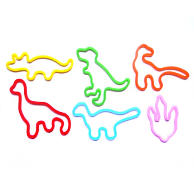 Juego de 8 cortadores de galletas con temática de dinosaurios.
