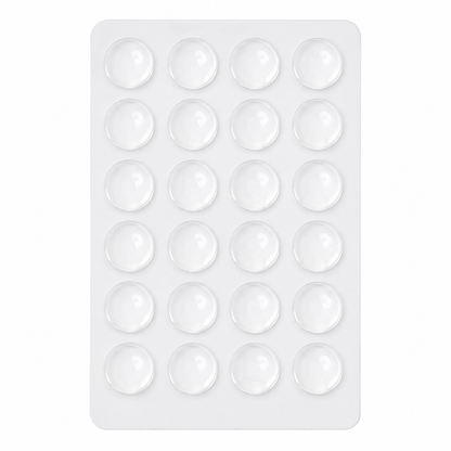 Juego de 24 topes autoadhesivos transparentes tipo domo para muebles.