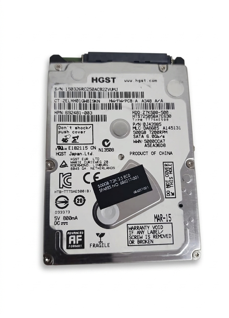 Disco duro de 500 GB, 7200 RPM HGST