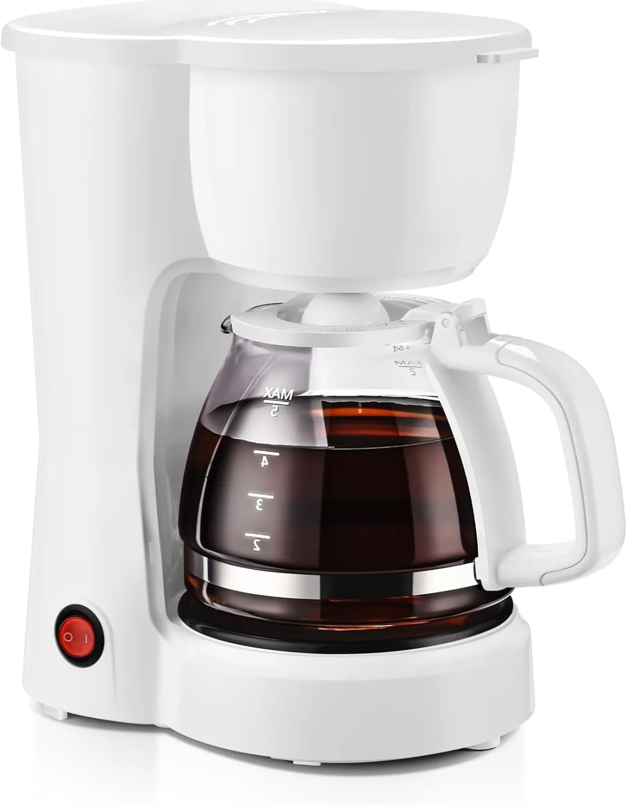 Mainstays 5 Cup Coffee Maker Color blanco cafetera eléctrica