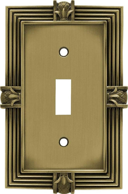 Placa decorativa para un interruptor de luz individual.