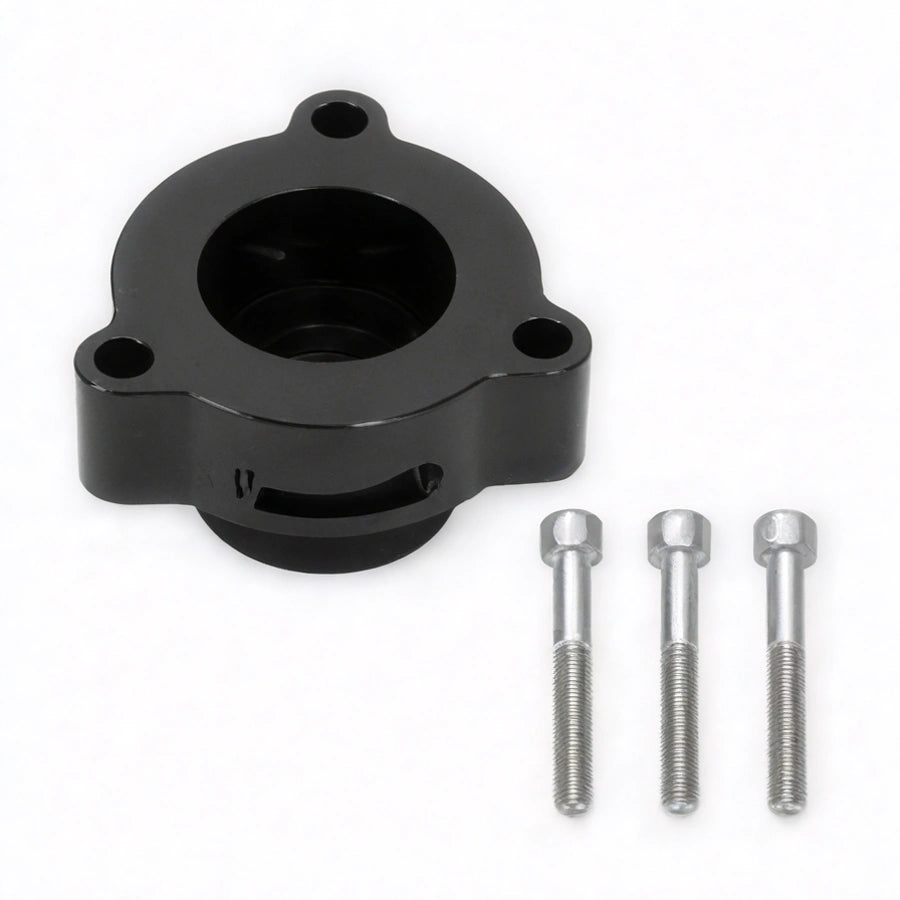 Adaptador de válvula de descarga (BOV) de aluminio para motores turbo, diseñado para permitir que el aire comprimido se ventile a la atmósfera en lugar de recircularlo