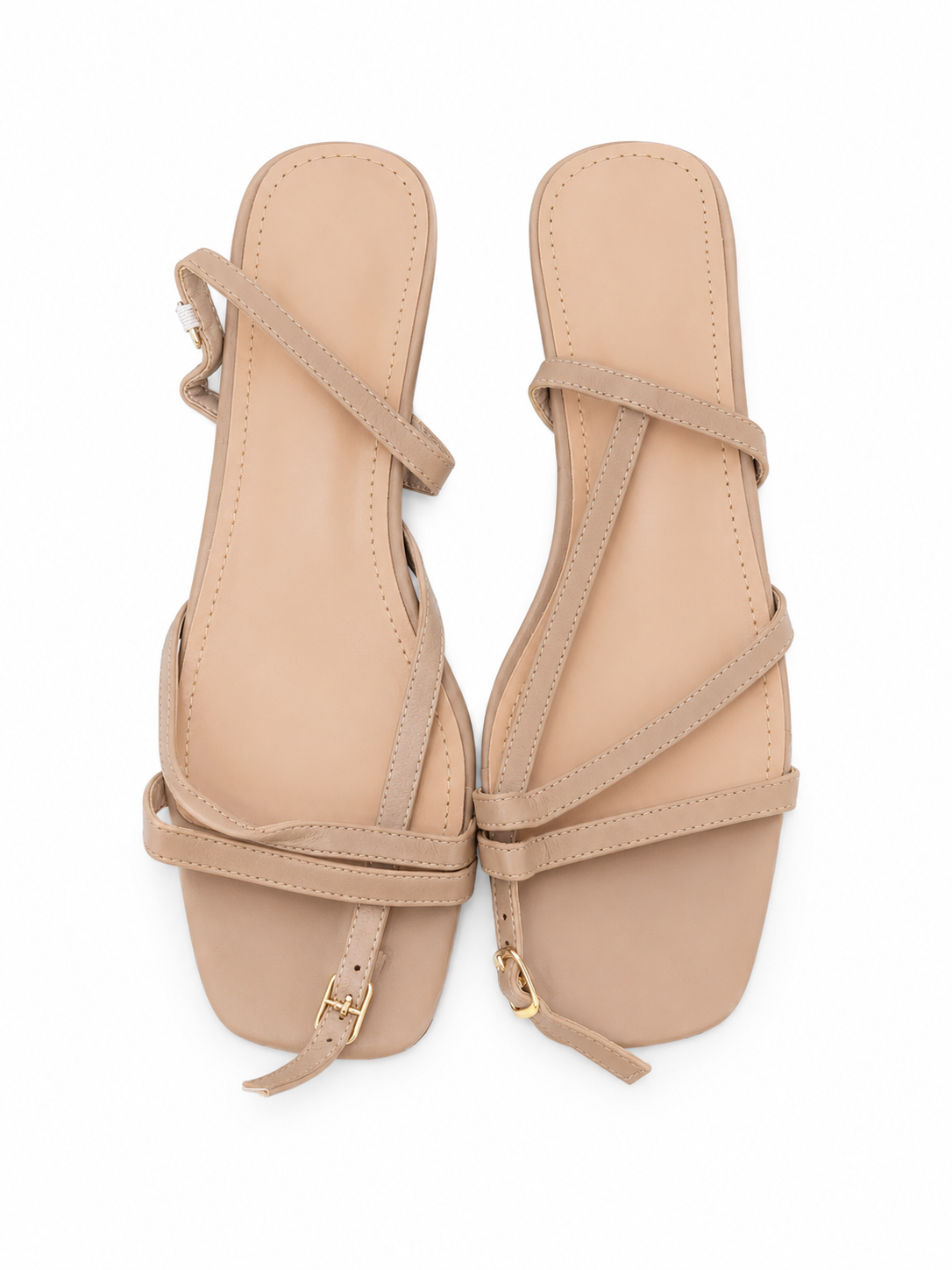 Sandalias Planas de Tiras Cruzadas para Mujer Talla 42.