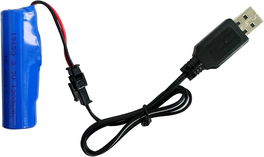 Batería de litio recargable azul de 3.7V.