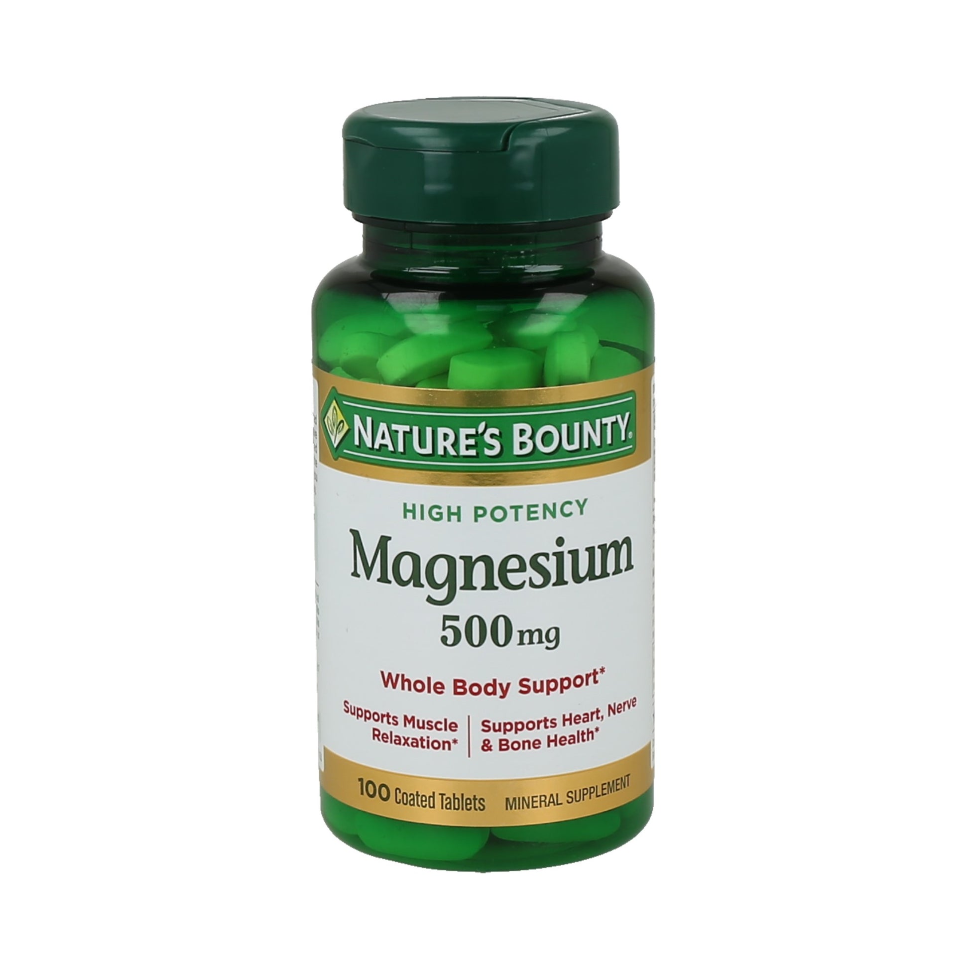Magnesio 500mg Nature´s Bounty.