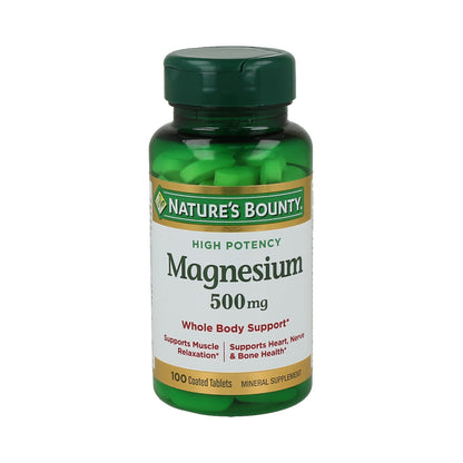 Magnesio 500mg Nature´s Bounty.