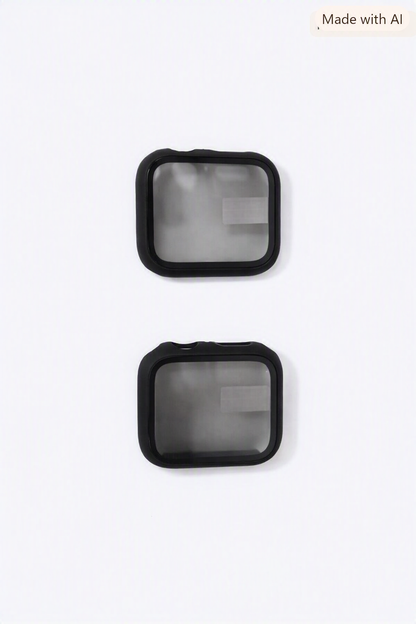 Pack 2 fundas protectoras negras para reloj inteligente.