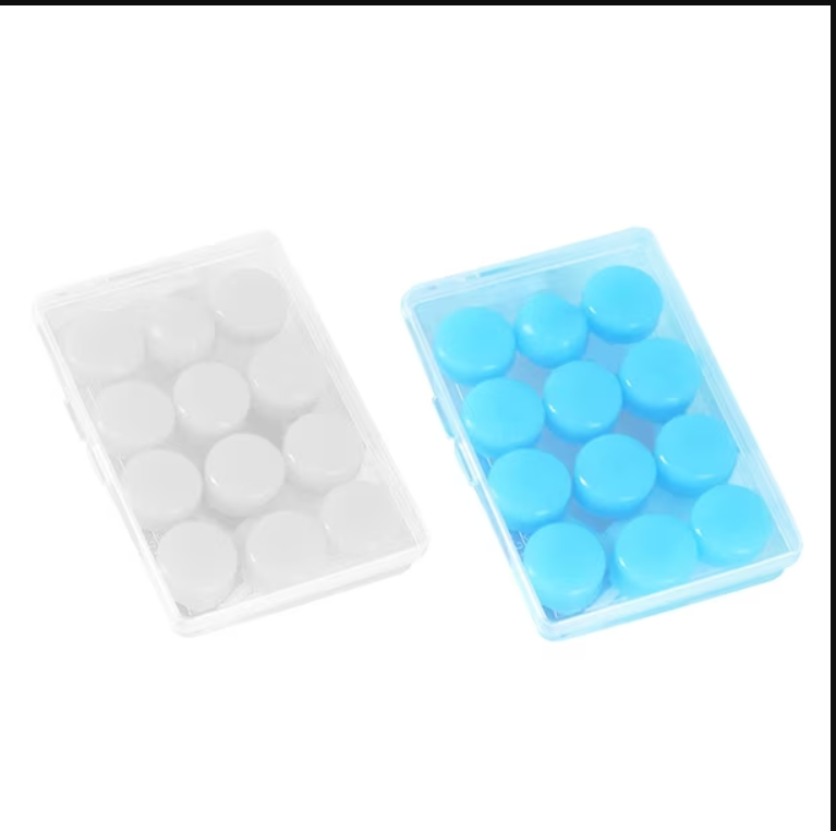 Tapones moldeables de silicona son reutilizables y están diseñados para reducir el ruido al dormir o para nada.