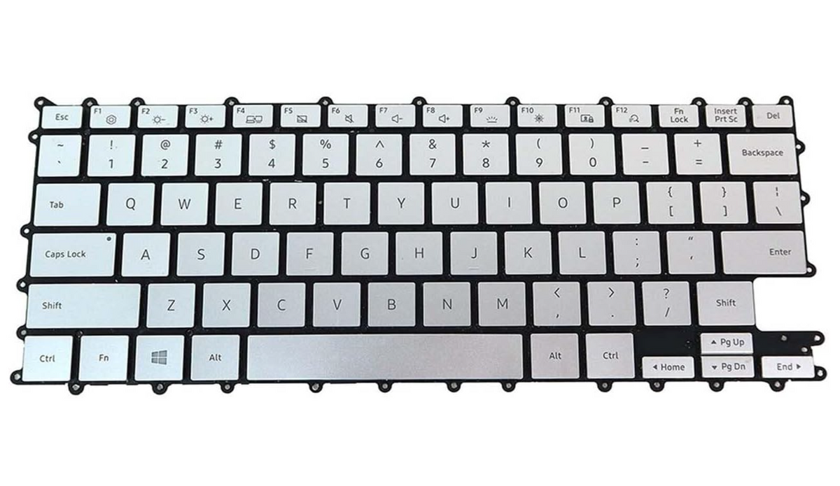 Teclado de repuesto para laptop Samsung, compatible con Samsung Galaxy Book NP950 o similares, con distribución en inglés.