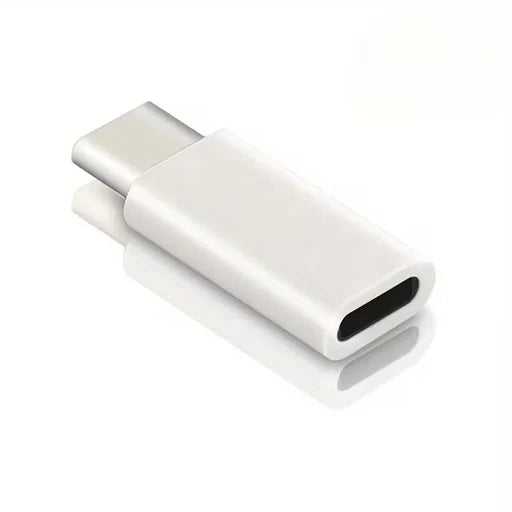 Pack 2 convertidores de carga y transferencia de datos que permiten conectar cables Lightning a puertos USB-C.