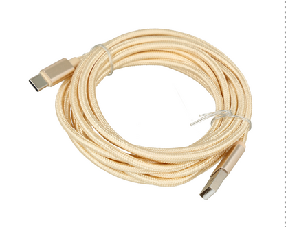 Cable de carga y datos USB trenzado.
