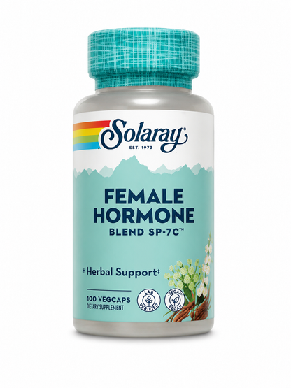 Solaray Female Hormone Blend SP-7C Suplemento Herbal, 100 Cápsulas Vegetales.