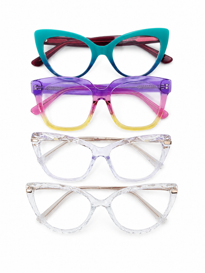 Set de 4 Monturas para Gafas con Diseños Modernos Multicolor.