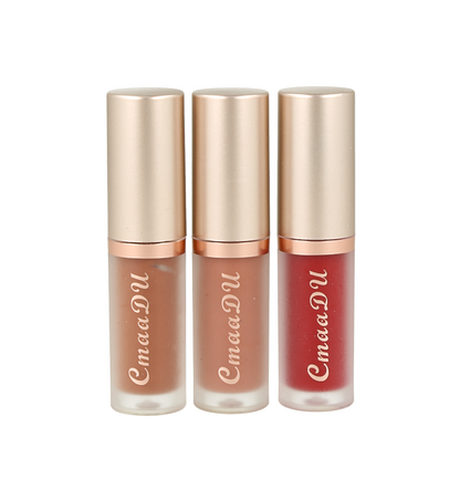 juego de brillo labial líquido mate aterciopelado No 04,05,06