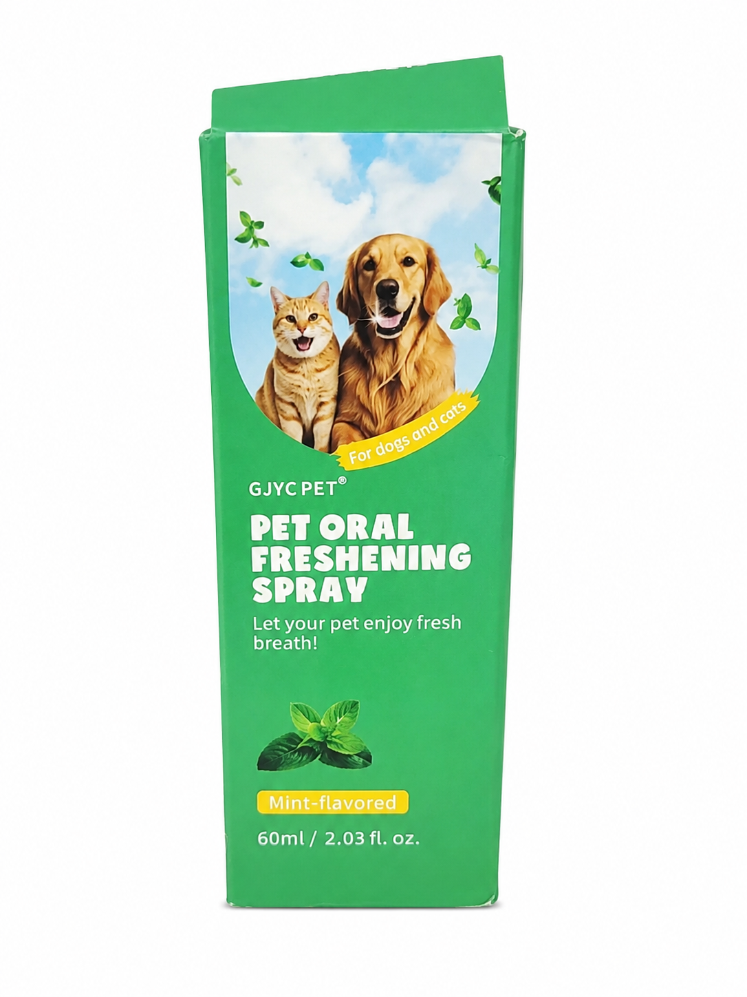 Spray refrescante para higiene bucal de perros y gatos sabor menta 60 ml.