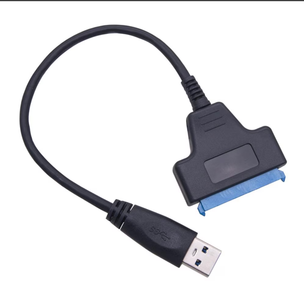Adaptador SATA a USB 3.0 para discos duros de 2.5 pulgadas.