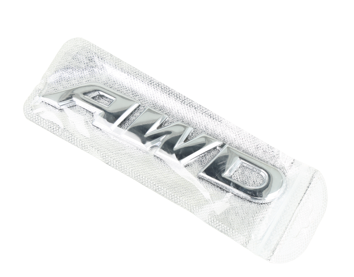 Emblema adhesivo cromado