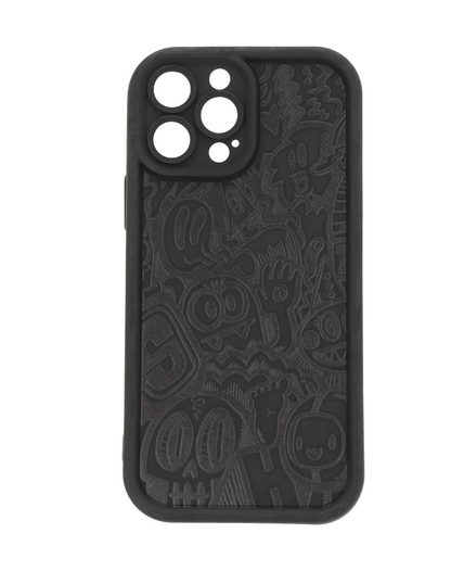 Case para iPhone 13 Pro max con diseño graffiti estilo caricatura