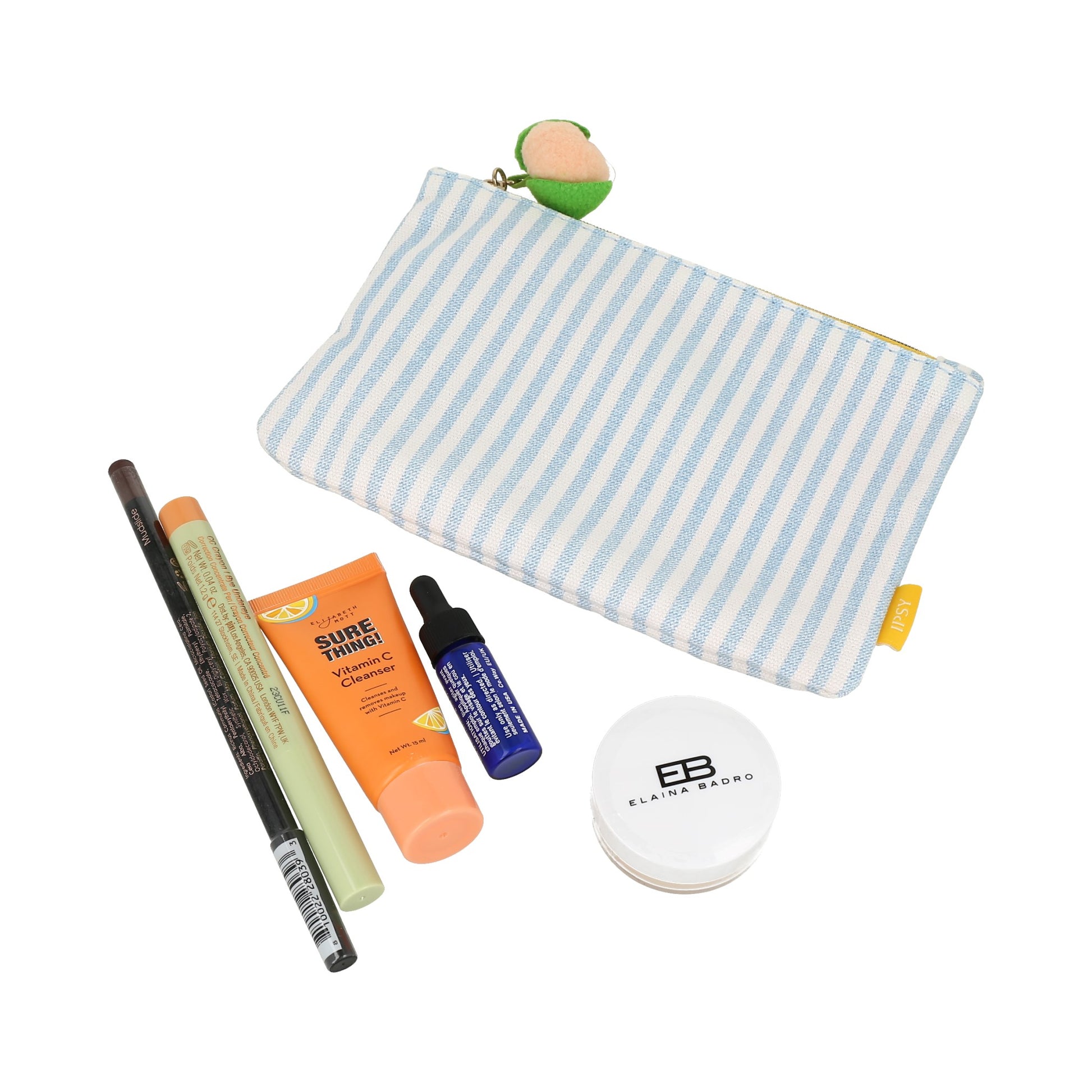 conjunto de productos de una suscripción de IPSY  "Glam Bag