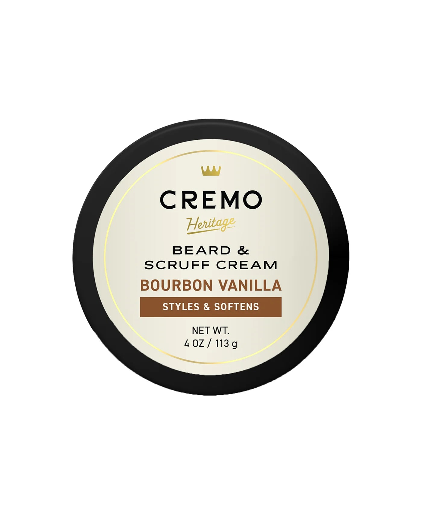 Crema en aroma Bourbon Vanilla, diseñada para hidratar, suavizar y peinar tanto barbas como rastrojos.