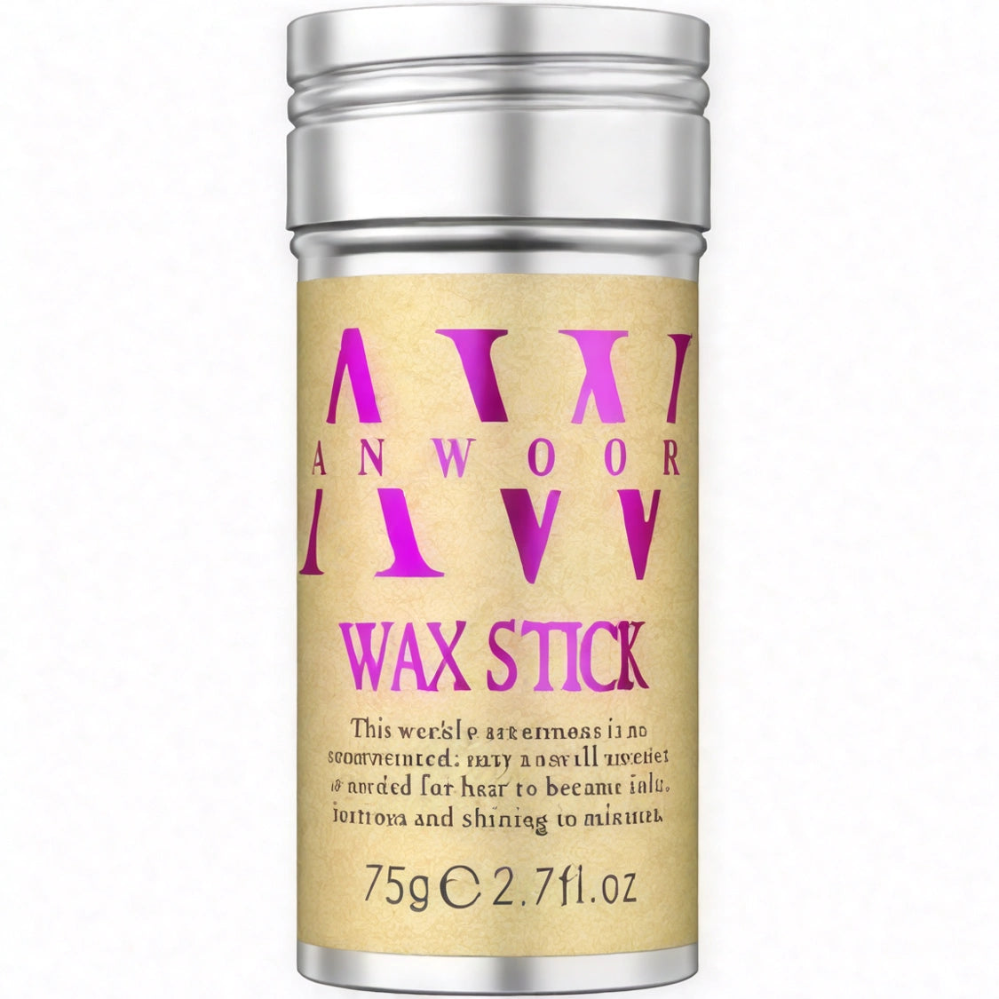 Barra de Cera para el Cabello AnWoor diseñada para suavizar el encrespamiento y los cabellos rebeldes.
