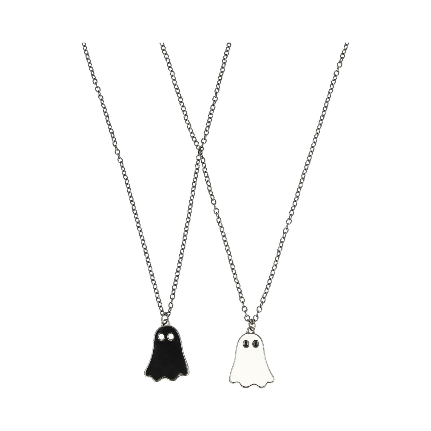 Combo Collares negros con dige de fantasmas
