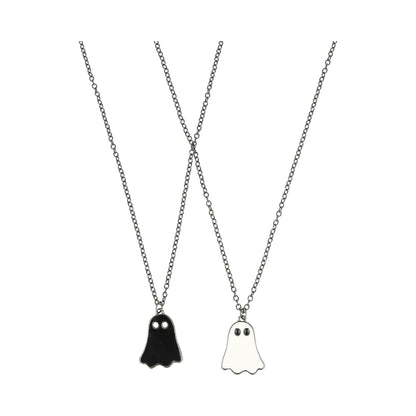 Combo Collares negros con dige de fantasmas