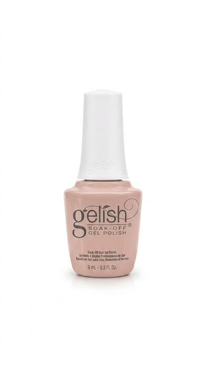 Esmalte en gel, específicamente en su formato Mini de 9 mL, en un tono rosa taupe crema.