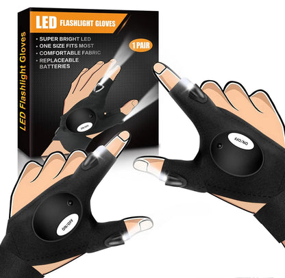 Guantes con luces para reparación, pesca, acampada, senderismo