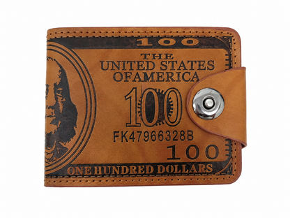 Cartera Billetera para Hombre Diseño Billete de 100 Dólares.