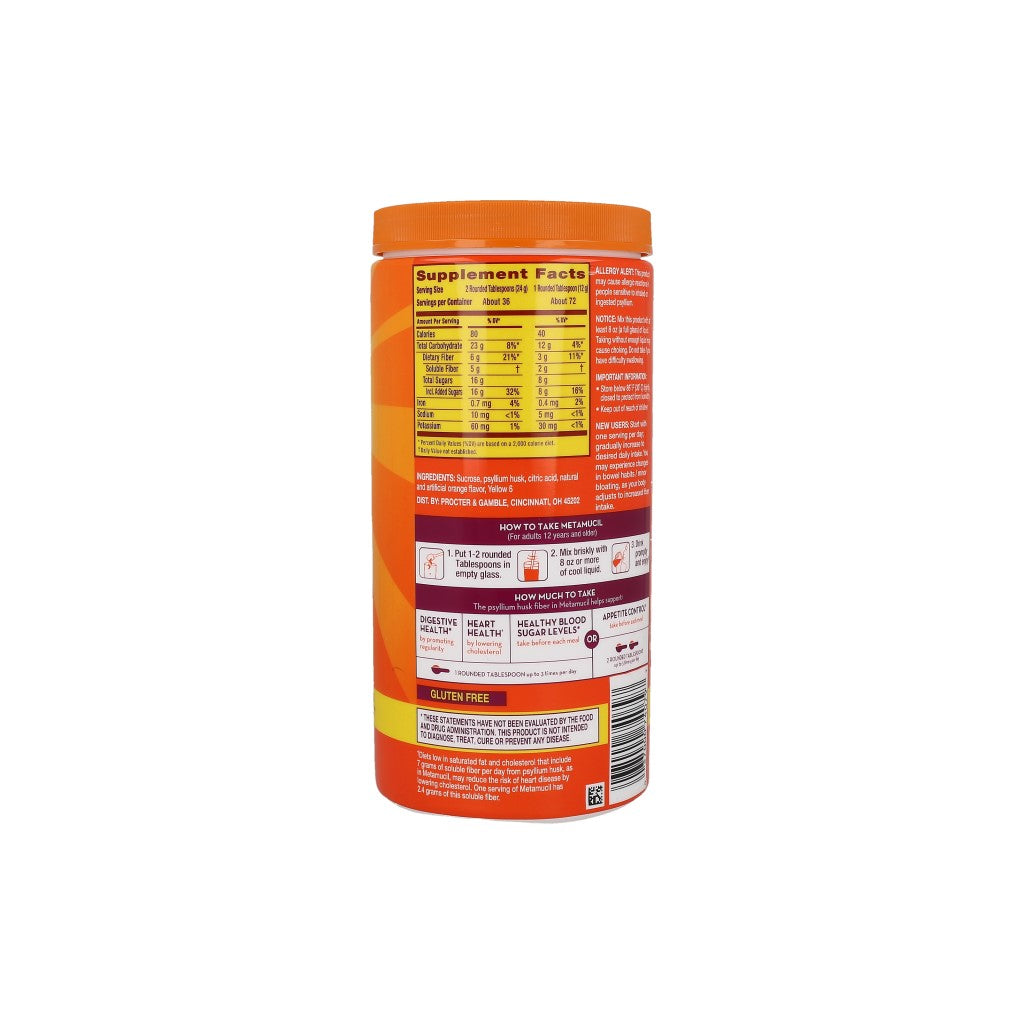 Meta Mucil 4 in 1 Fiber (Psyllium Fiber Supplement)