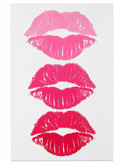 Póster Decorativo de Labios Rosados 50 x 70 cm.