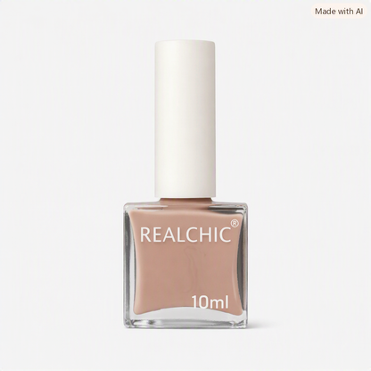 Botella de esmalte de uñas de 10 ml en un tono nude rosado.
