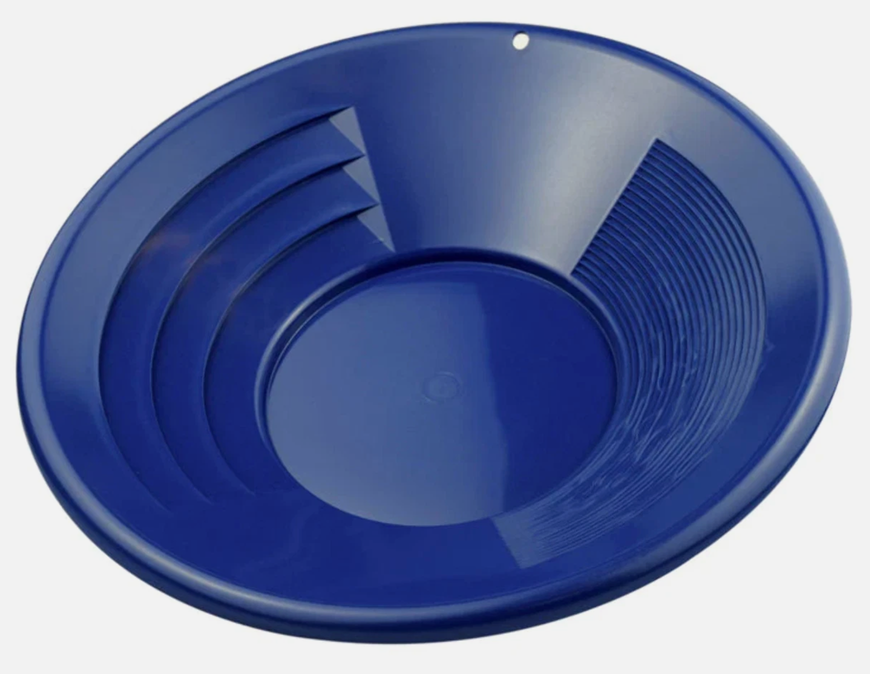 Batana para buscar oro azul de 14" con doble ranura, ranuras profundas de 3" x 1/4".