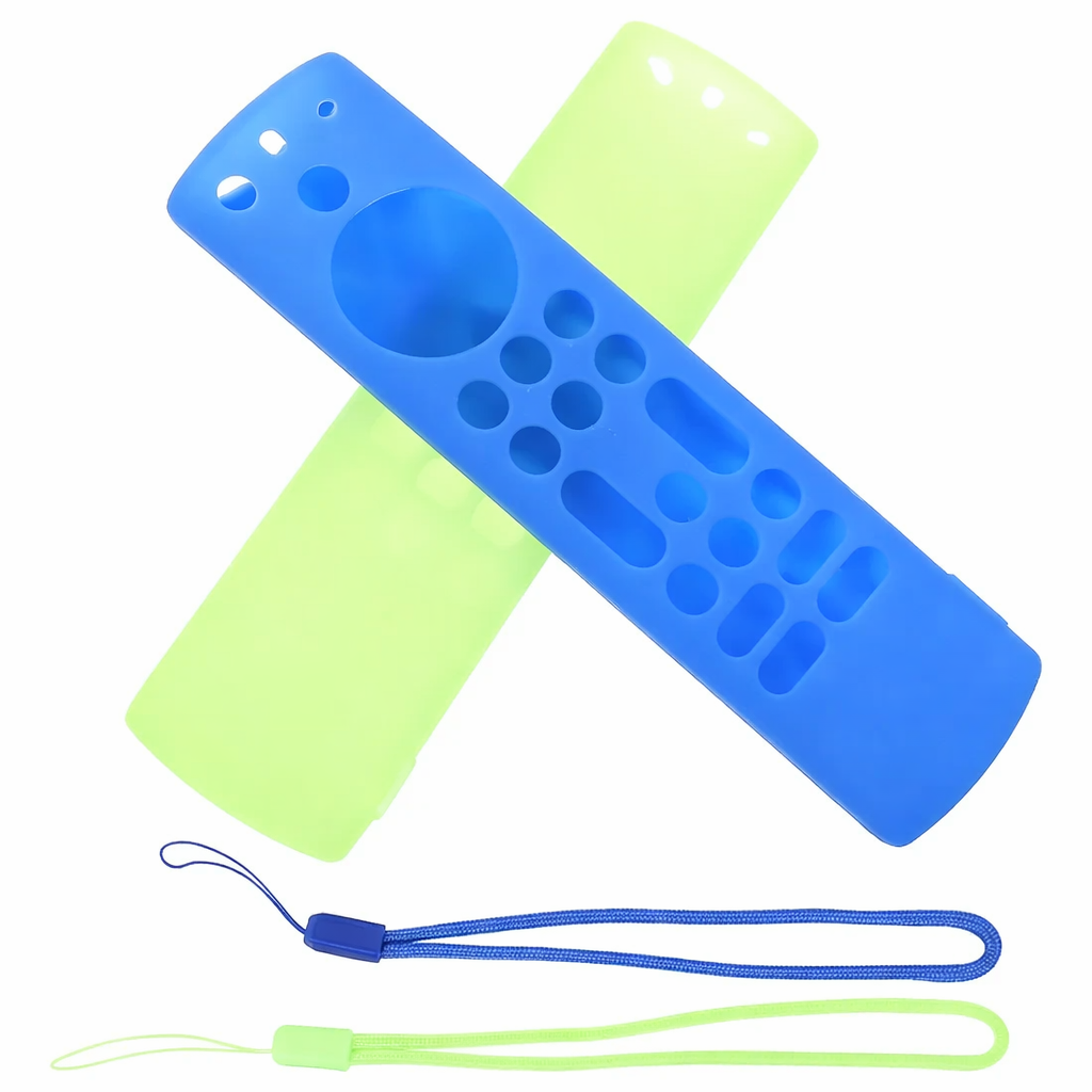 Pack de 2 fundas protectoras de silicona para control remoto,  para mando Fire TV Stick y suelen incluir una correa de mano.