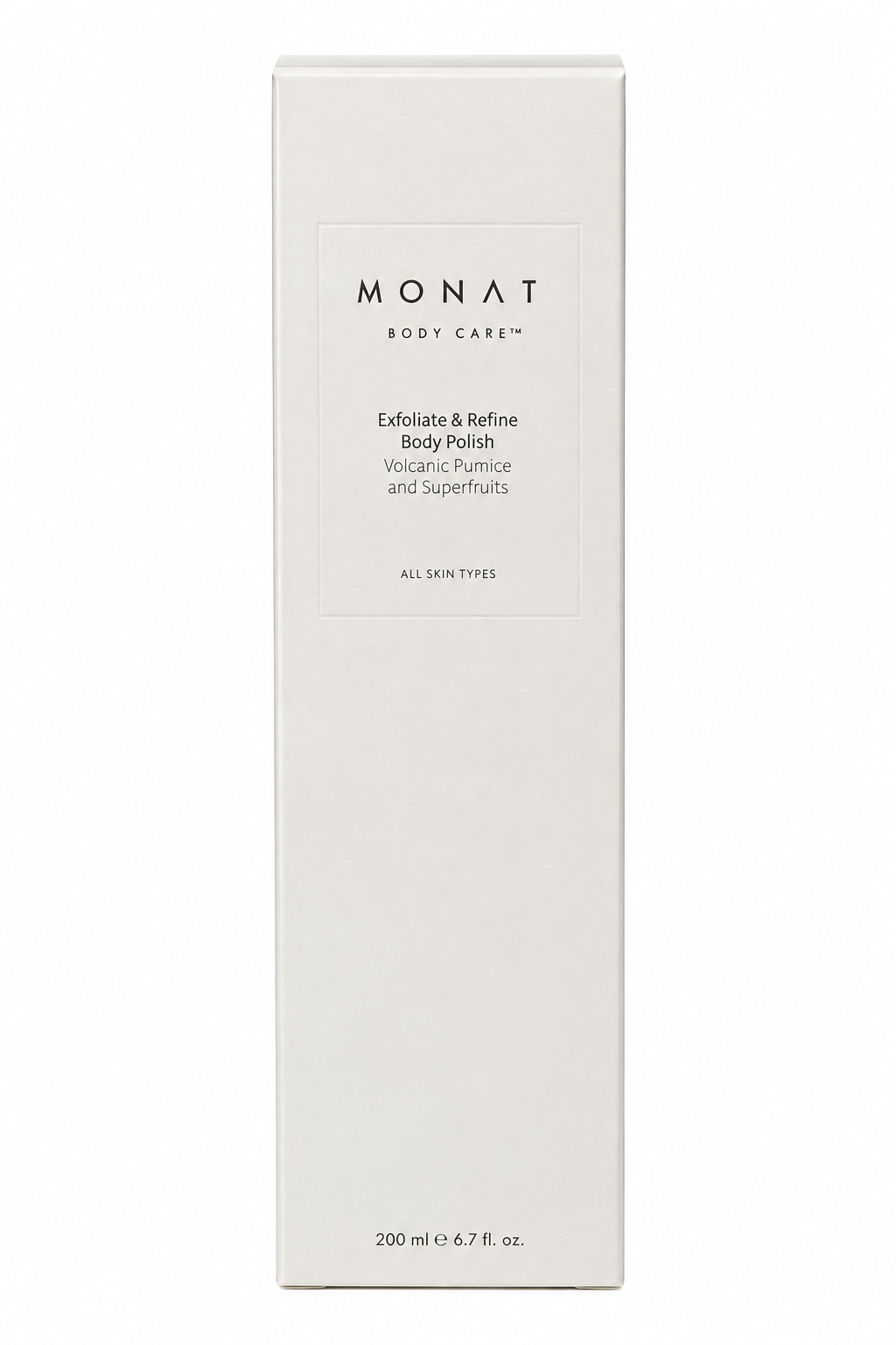Exfoliante corporal con piedra pómez volcánica y superfrutas, 200 ml.