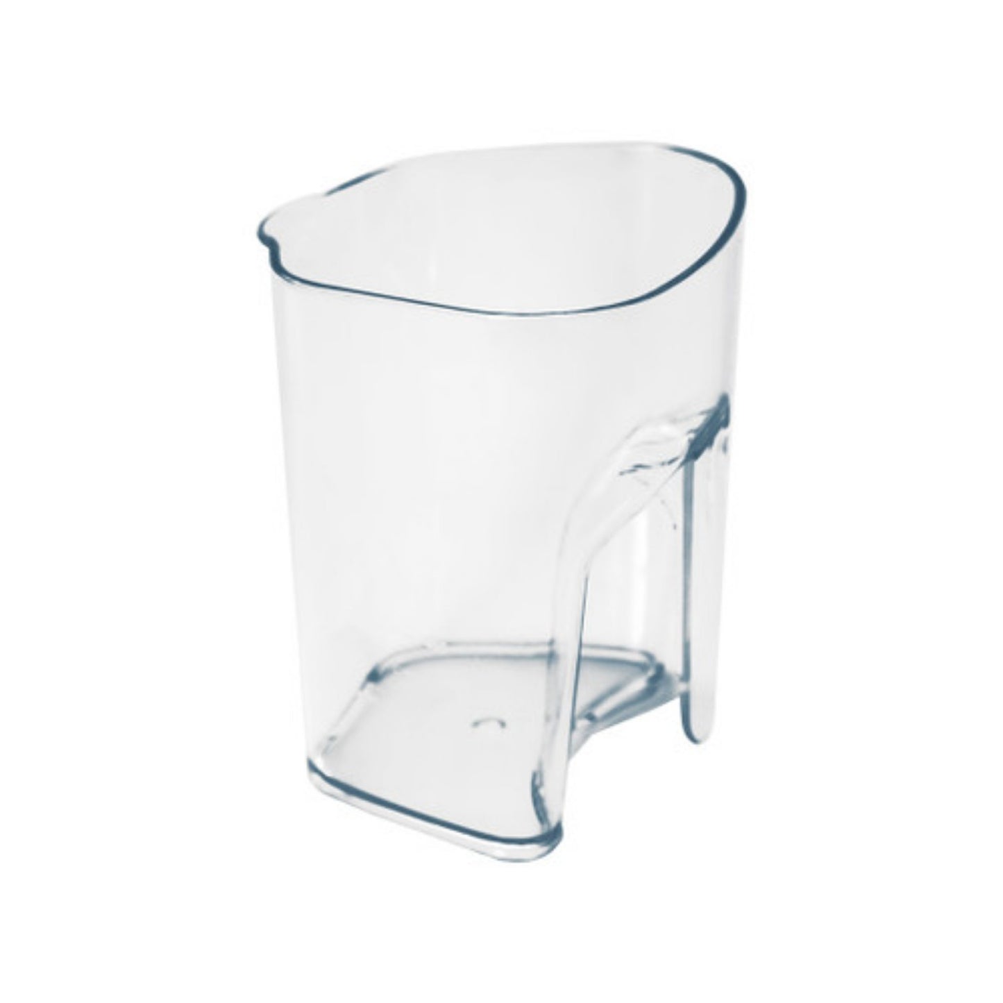 Contenedor dispensador transparente para jugo, agua y bebidas frías con diseño compacto.