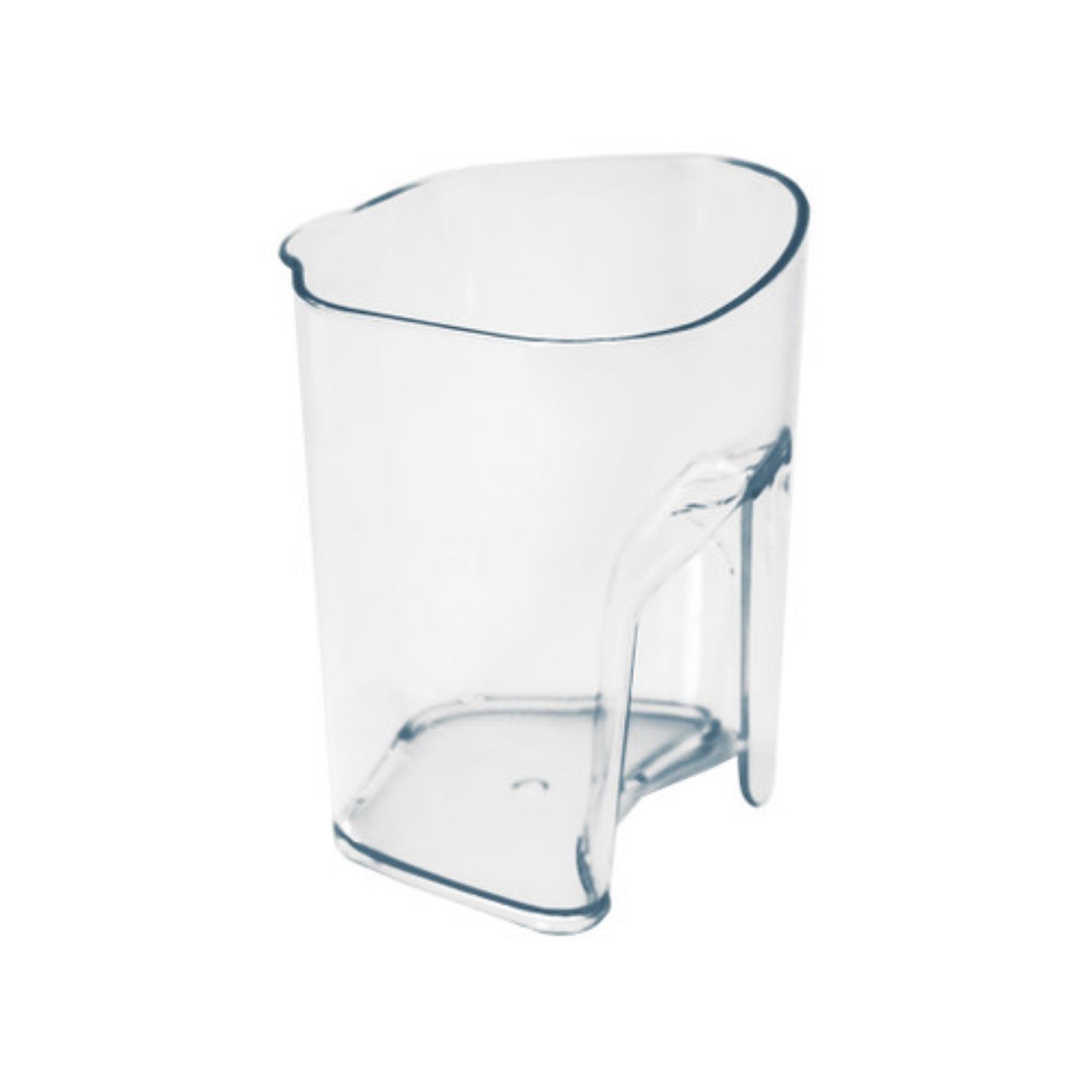 Contenedor dispensador transparente para jugo, agua y bebidas frías con diseño compacto.