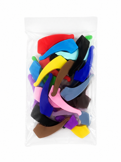 Juego de piezas curvas multicolor para manualidades y actividades creativas.
