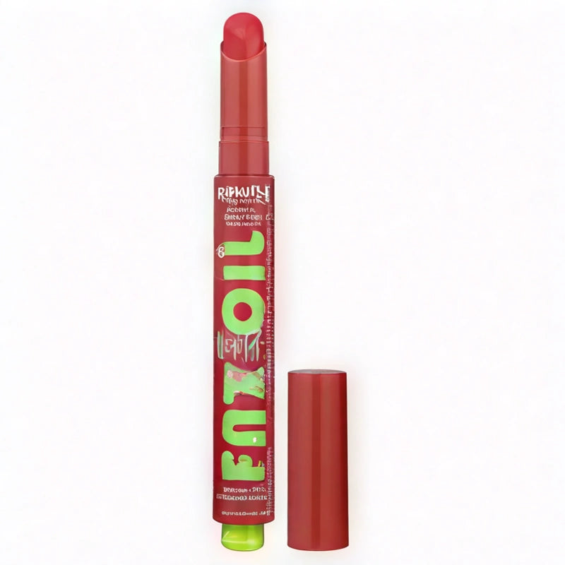 Bálsamo labial brillante,tono rosado/rojizo vibrante, puede variar según la iluminación