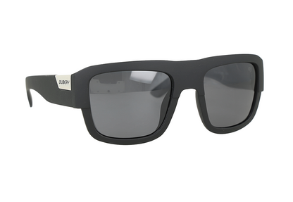 Lentes de sol rectangulares unisex en color negro mate.