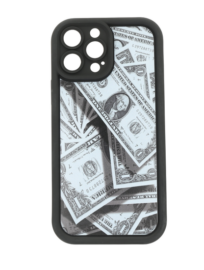Case para iPhone 13 Pro max con diseño estampado de billetes de dólar