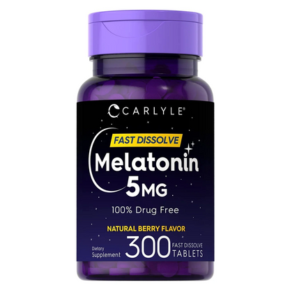 MELATONINA CARLYLE 5 MG 300 TABLETAS SUBLINGUALES SIN GMO VEGANO