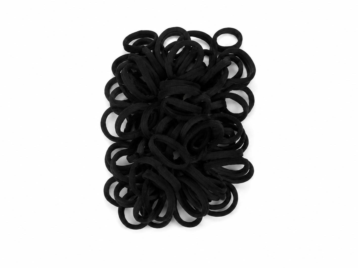 Juego de Gomitas Elásticas Negras para Cabello, Paquete de Múltiples Unidades.