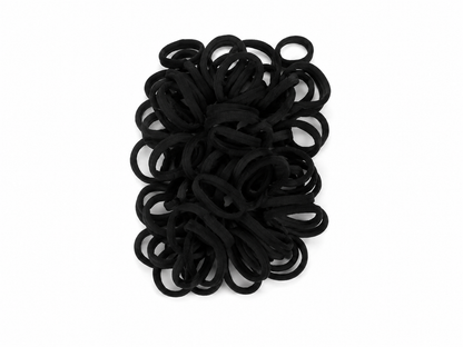 Juego de Gomitas Elásticas Negras para Cabello, Paquete de Múltiples Unidades.