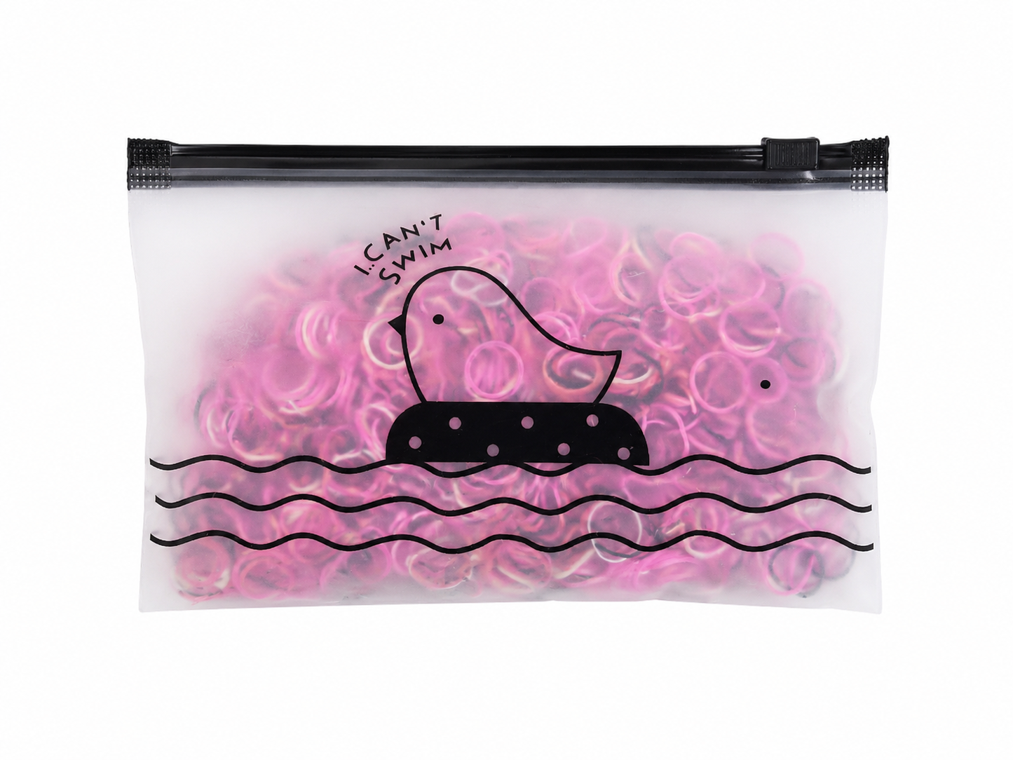 Set de Bandas Elásticas para Peinados en Colores Rosa, Blanco y Negro.
